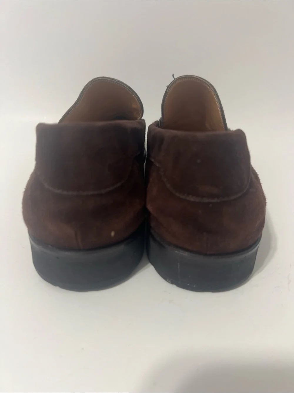 Johnston & Murphy Suede Slip on Business Casual Moccasin Loafer Brown Size 10